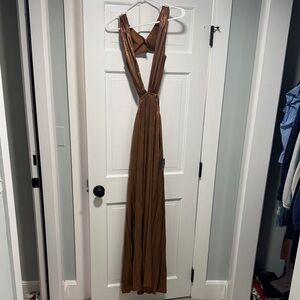 Lulu's Copper Backless Maxi Dress